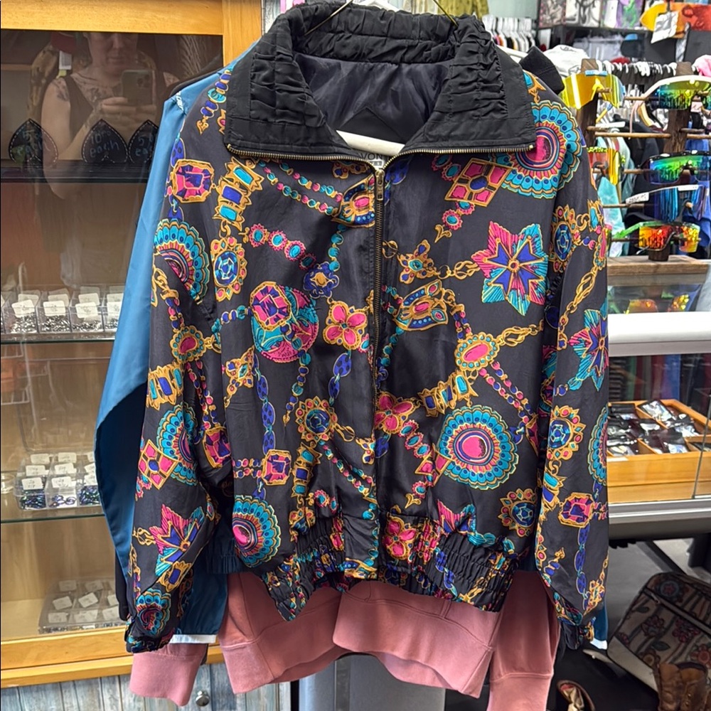 Colorful Vintage Lavon brand Patterned Women's Jacket